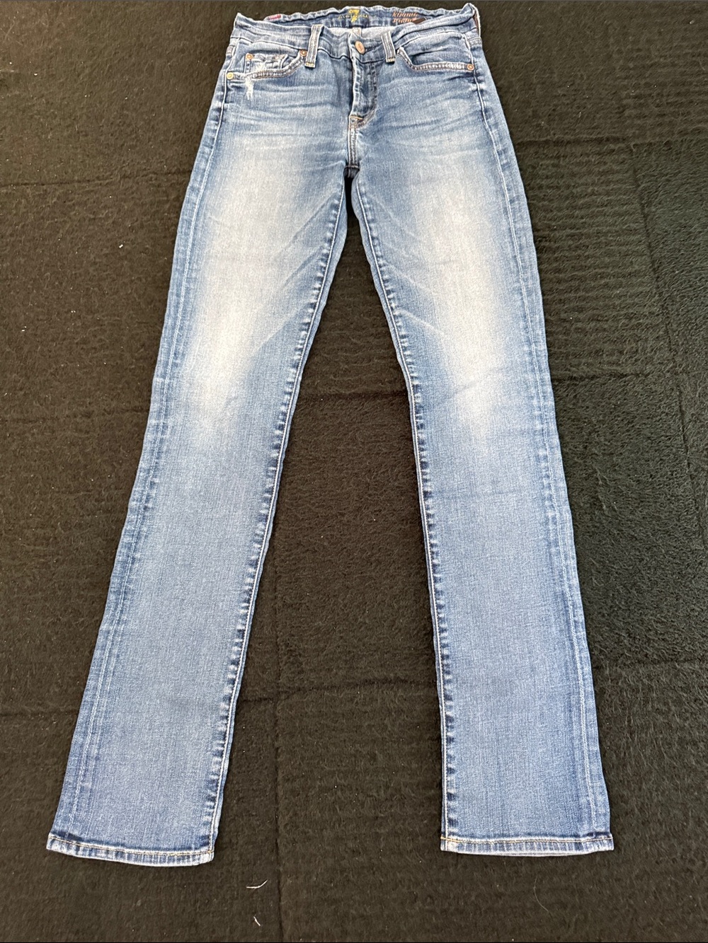 7 For All Mankind Light Blue Straight-Leg Jeans